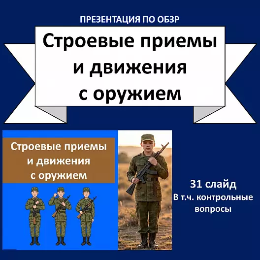 «Строевые приемы и движения с оружием» - презентация.