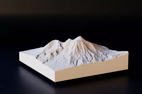 3D-модель горы Авачинская сопка
