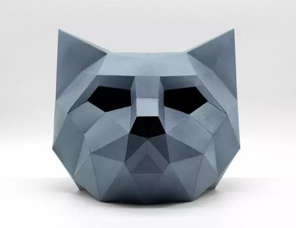 Бумажная маска кошки. Шаблоны для изготовления 3D-маски