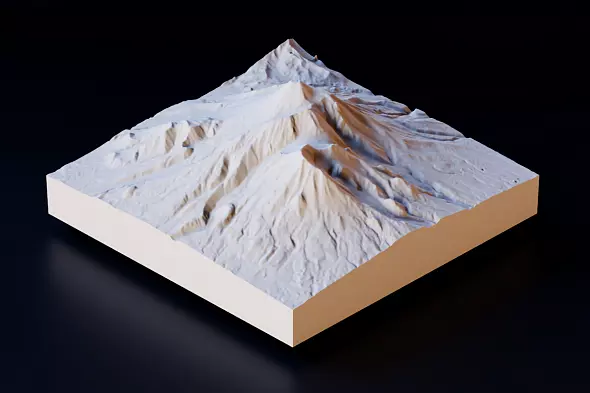 3D-модель горы Авачинская сопка