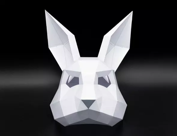Бумажная маска кролика. Шаблоны для изготовления 3D-маски из бумаги. Костюм своими руками