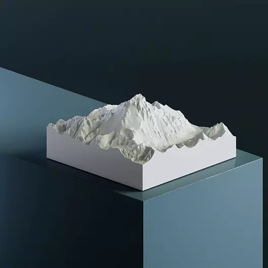 3D-модель горы Аконкагуа