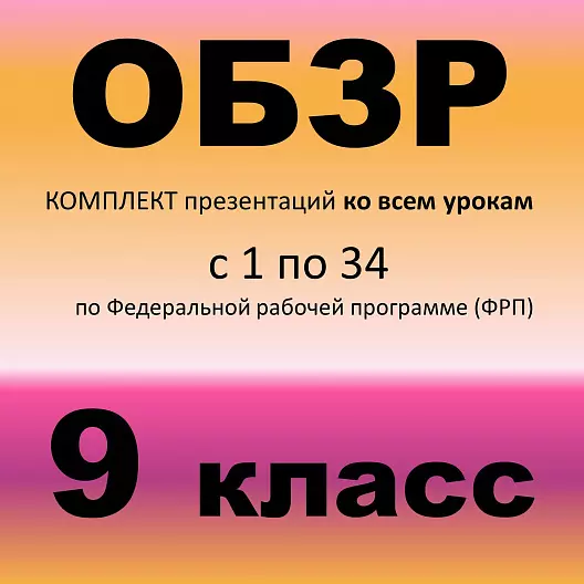 ОБЗР 9 класс - комплект презентаций ко всем урокам