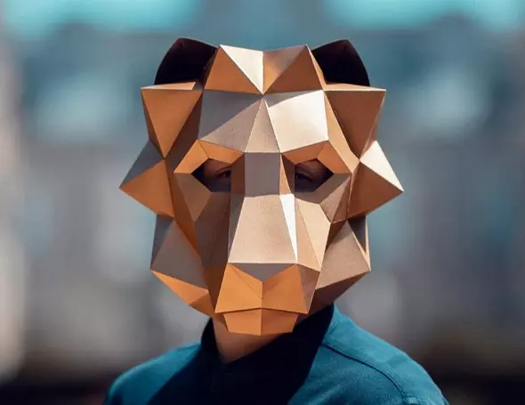 Бумажная маска льва. Шаблоны для изготовления 3D-маски. Костюм своими руками