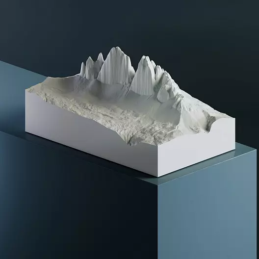 3D-модель горы Тре-Чиме-ди-Лаваредо