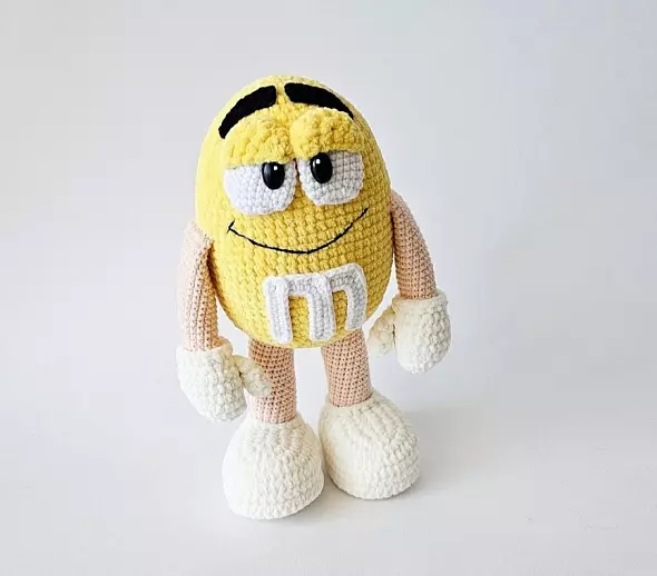 Конфеты M&M's крючком. Схема вязания 2шт