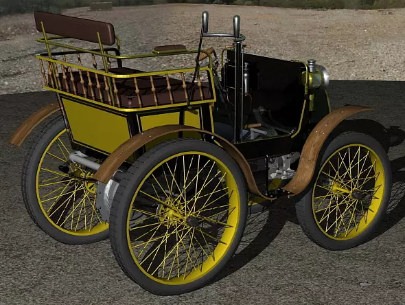 STL Модель Ретро Авто Renault Type A для 3D Печати
