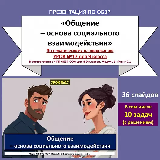 Презентация по ОБЗР «Общение – основа социального взаимодействия»
