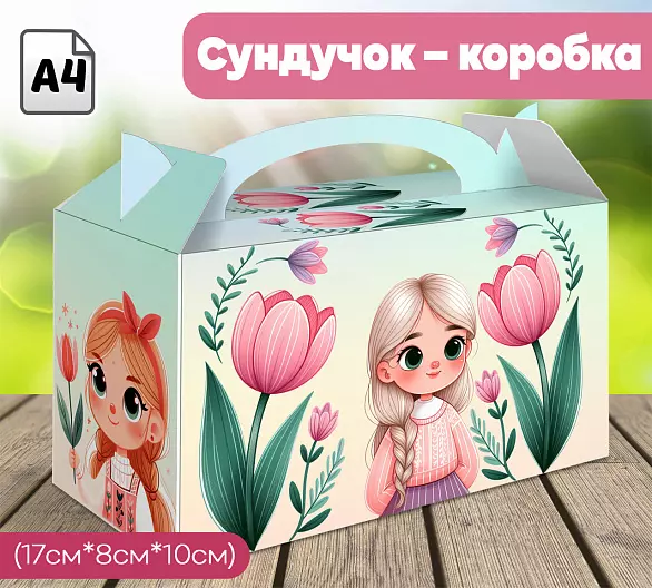Подарок. Сундучок – коробка под свободное наполнение.