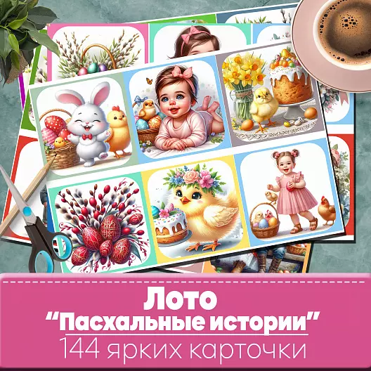 Пасха.Большое лото для детей