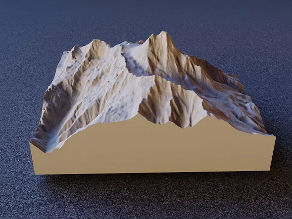 3D-модель горы Казбек