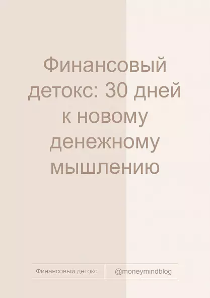 Финансовый детокс