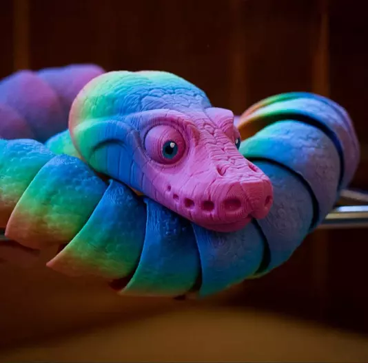 Файл .STL и 3mf для 3D-печати шарнирной игрушки "Питон"