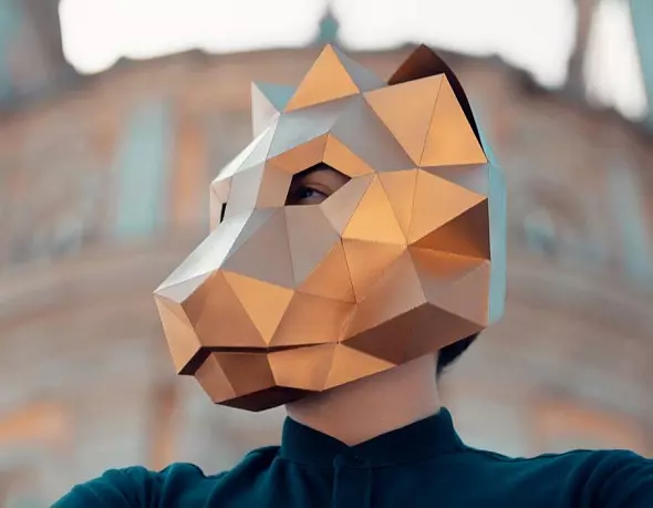 Бумажная маска льва. Шаблоны для изготовления 3D-маски. Костюм своими руками