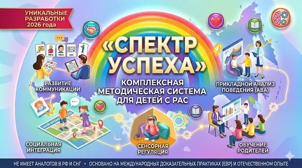 «Спектр Успеха 2026: Полная экосистема работы с РАС» — подчеркивает современность и комплексный подход.