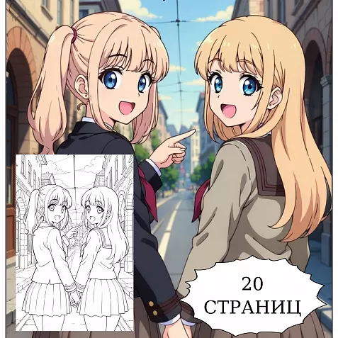 Раскраска "подружки"