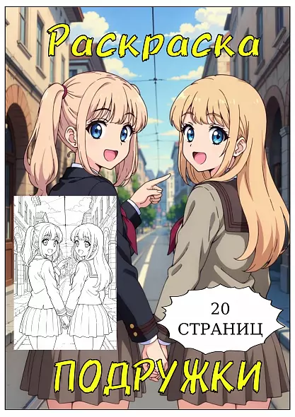 Раскраска "подружки"
