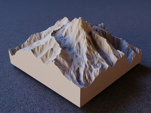 3D-модель горы Казбек