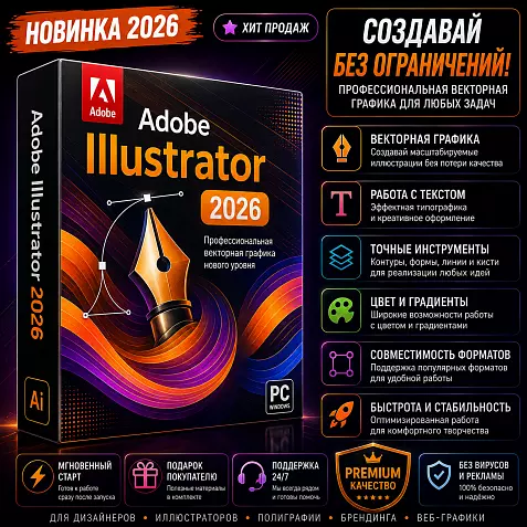 Adobe Illustrator 2026 — профессиональный редактор векторной графики