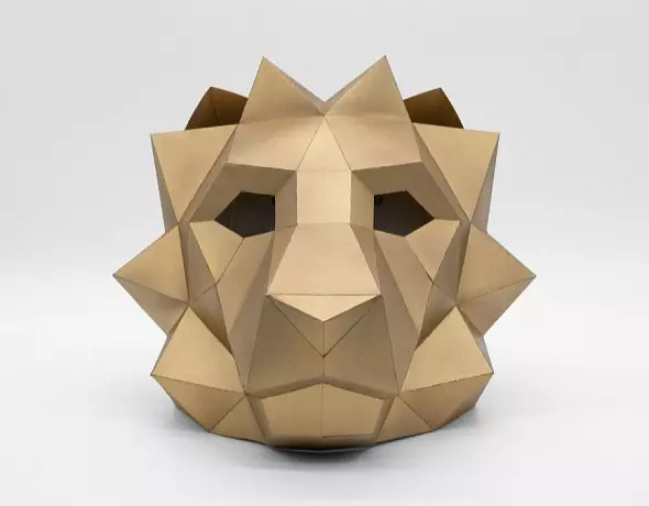 Бумажная маска льва. Шаблоны для изготовления 3D-маски. Костюм своими руками