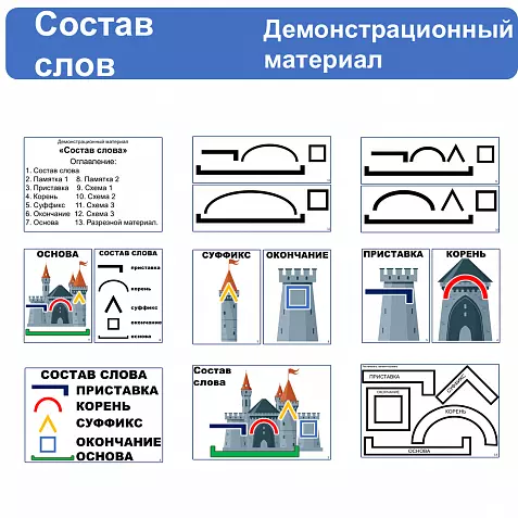 Карточки "Состав слов"