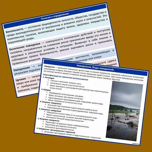 Презентация по ОБЗР «Безопасные действия при наводнении, цунами»