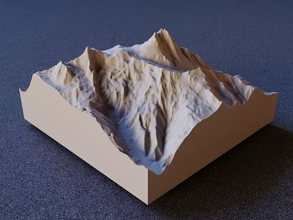 3D-модель горы Казбек