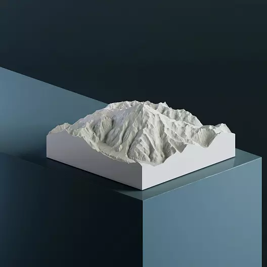 3D-модель вулкана Глейшер-Пик