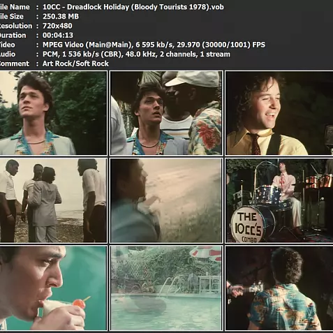 10CC - Dreadlock Holiday (Bloody Tourists 1978)