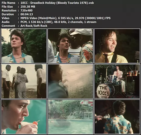 10CC - Dreadlock Holiday (Bloody Tourists 1978)