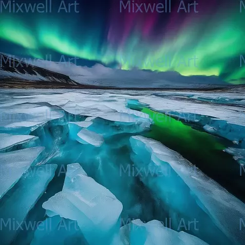 Северное сияние: готовая картина для интерьера, цифровой файл