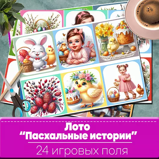 Пасха.Большое лото для детей