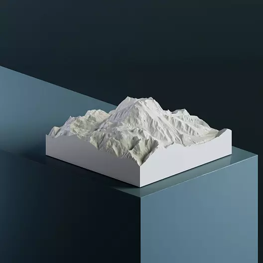 3D-модель вулкана Глейшер-Пик