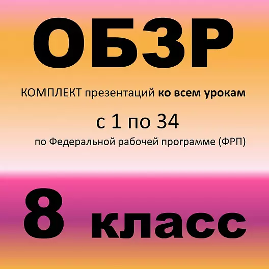 ОБЗР 8 класс - комплект презентаций ко всем урокам