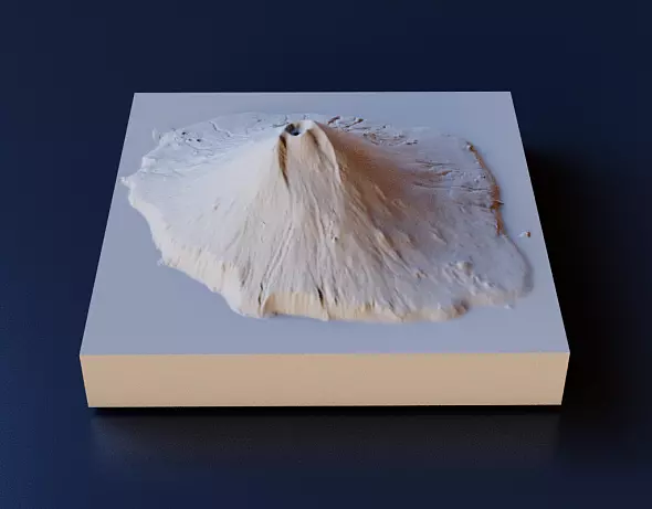 3D Модель Вулкана Алаид
