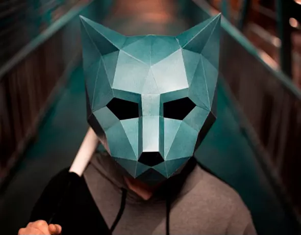 Бумажная маска кошки. Шаблоны для изготовления 3D-маски