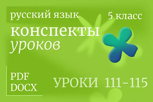 Русский язык, 5 класс. Конспекты уроков 111-115