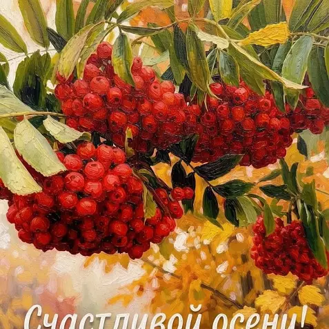 Открытка "Счастливой осени"