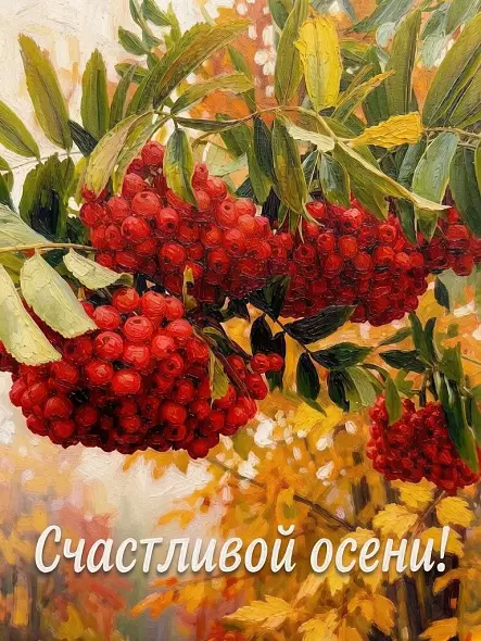 Открытка "Счастливой осени"