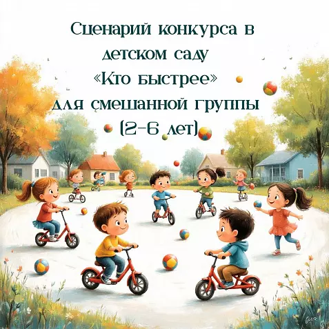 Сценарий конкурса в детском саду «Кто быстрее» для смешанной группы (2–6 лет)