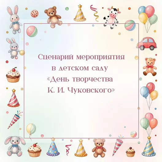 Сценарий мероприятия в детском саду «День творчества К. И. Чуковского»