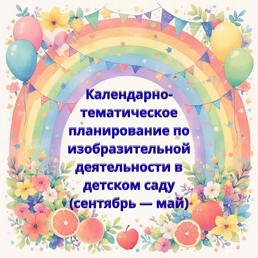 Календарно‑тематическое планирование по изобразительной деятельности в детском саду (сентябрь — май)