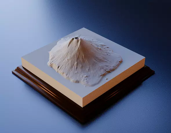 3D Модель Вулкана Алаид