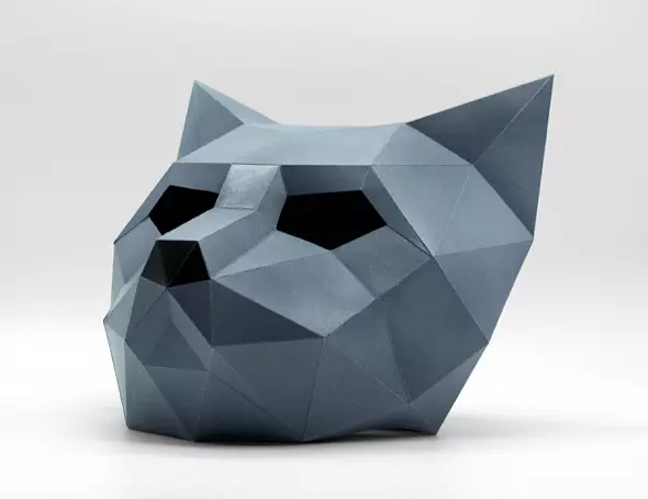 Бумажная маска кошки. Шаблоны для изготовления 3D-маски