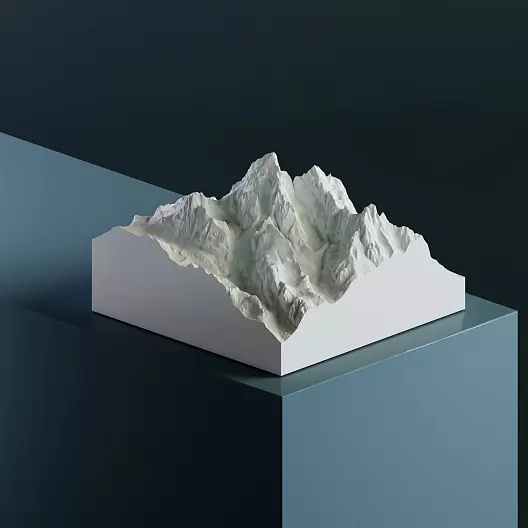 3D-модель горы Гранд-Тетон