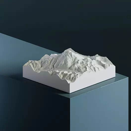 3D-модель вулкана Глейшер-Пик