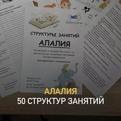 Структуры занятий. Алалия