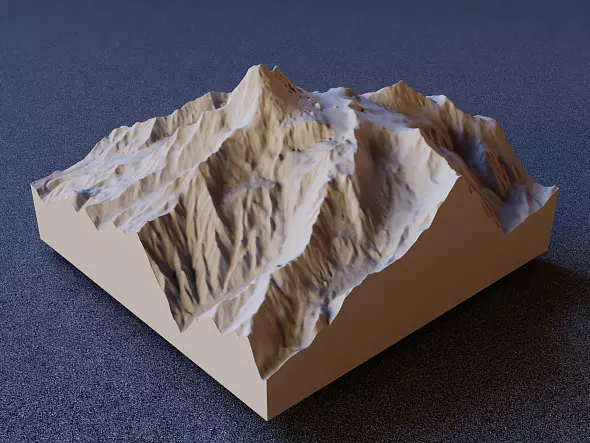 3D-модель горы Казбек