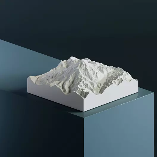 3D-модель вулкана Глейшер-Пик