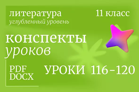 Литература 11 класс (углубленный уровень). Конспекты уроков 116-120
